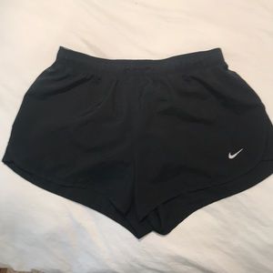 Black basic Nike athletic shorts